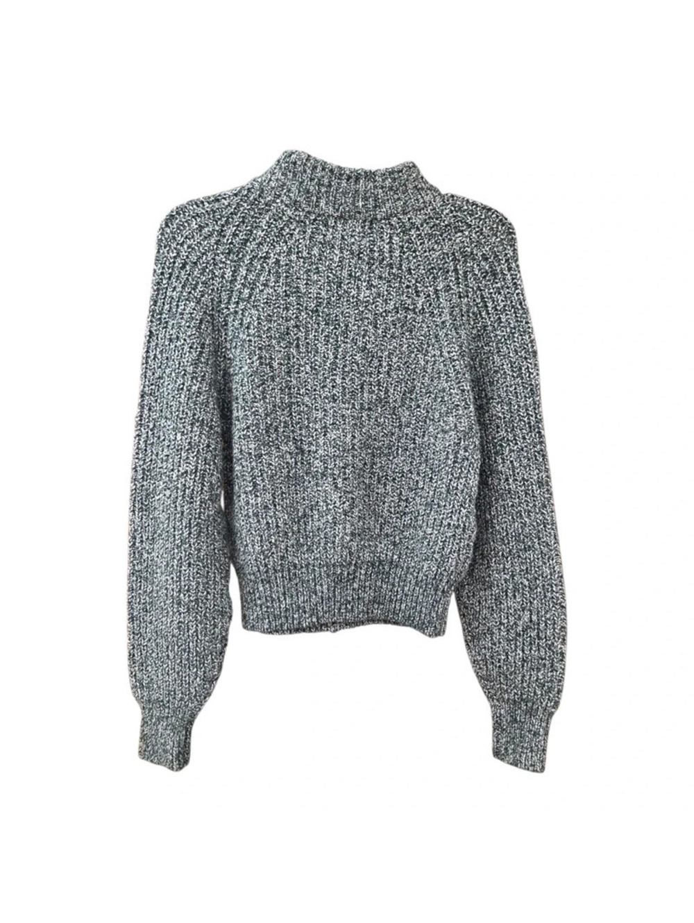 Universal thread green & white chunky sweater fall